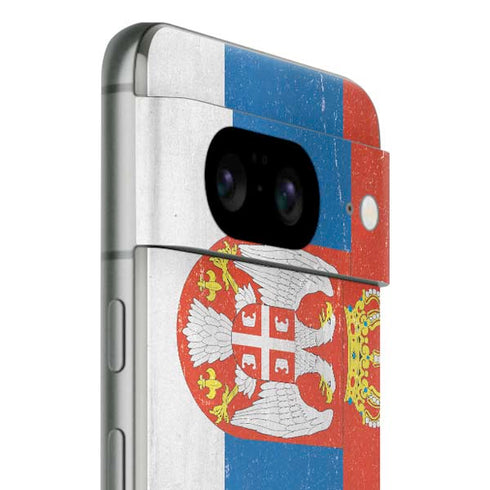 Serbia Flag Distressed Google Pixel 8 Skin